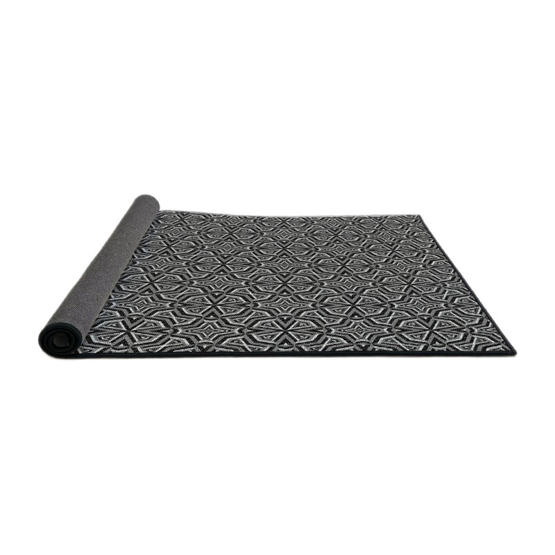 Tapis gris / noir Power Loom, Rond 5 pi