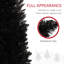 Arbre de Noël artificiel noir 8 pi avec 618 branches, arbre de Noël artificiel avec base en plastique sécuritaire noir
