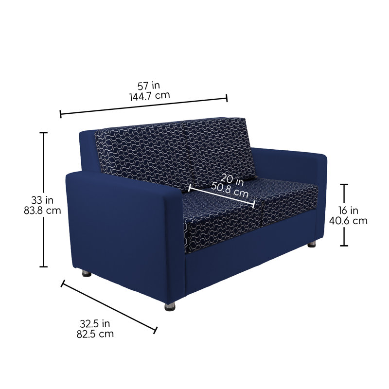 Canapé d'extérieur avec Sunbrella - Indigo / toile bleu marine, Adaptation indigo / toile bleu marine