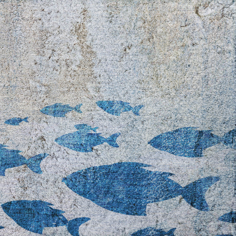 Tapis nautique de qualité supérieure lavable à la machine Dream Shag ADS627, Blue, 8' x 10'