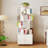 Rotating Bookshelf, 360 Degree Display 5 Tier Corner Bookshelf with Drawer for Small Space, Floor Standing Bookcase Storage Rack, Wood Narrow Book Shelf Organizer for Bedroom, Living Room (WHITE)-897248600
