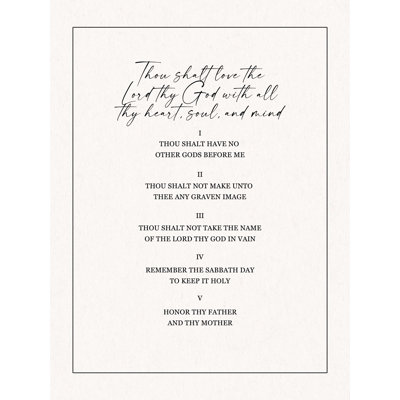 " First Five Commandments "