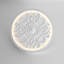 Ornate Carved White LED Flush Mount Light