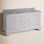 Ensemble de meuble-lavabo double 72 po Twain avec rangement blanc et comptoir en marbre de Carrare-100160306-100160318