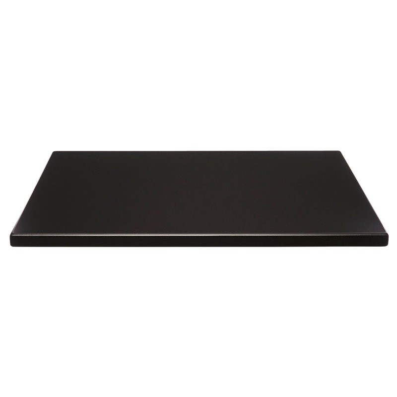 Plateau de table d'extérieur en bois thermolaqué, Cuir noir, H 1,125 po x L 72 po x l 30 po