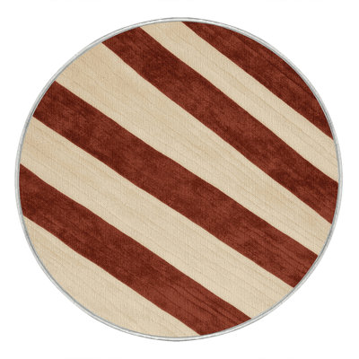 Tapis rayé lavable crème crème