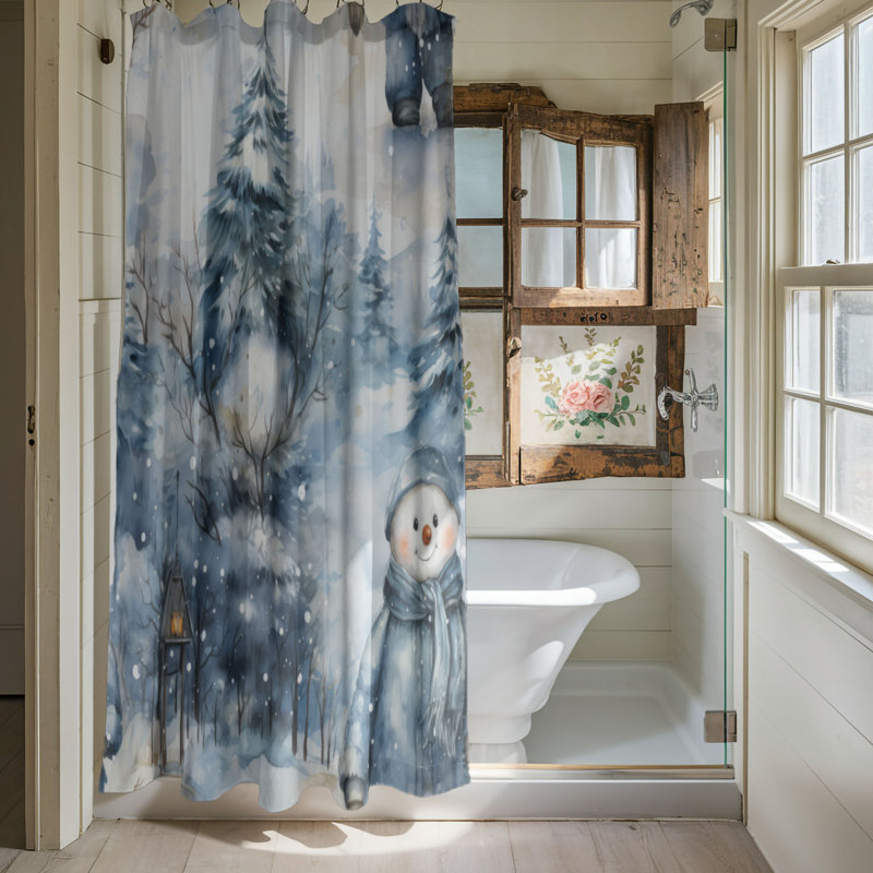 Rideau de douche Wintry, H 74 po x l 71 po