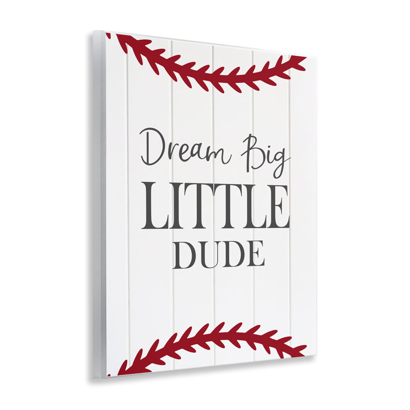 «Dream Big Baseball Motivation», plaque par Christine Simpson Art