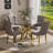 5-Piece Modern Round Pedestal Dining Set with Velvet Tufted Dining Chair for Dining Room and Living Room-588075085-588075187-588075186