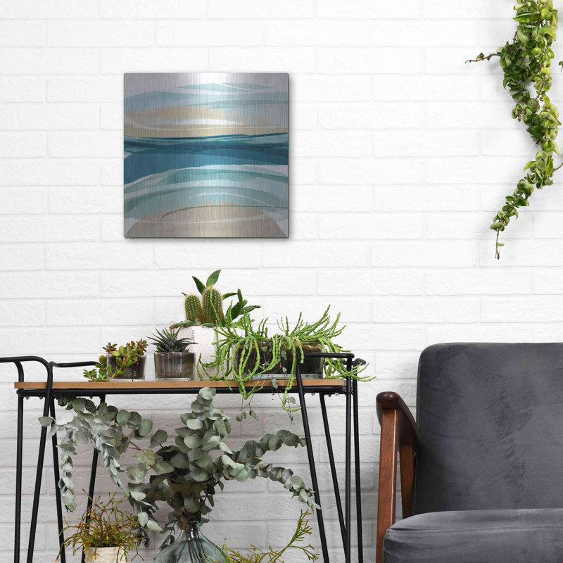 Art mural en métal Brayden Studio «Cirrus Flow II» par Flora Kouta, H 12 po x l 12 po