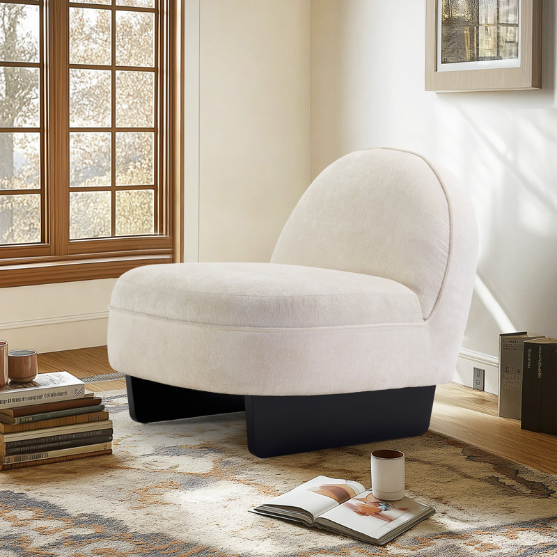 Fauteuil d'appoint Teddy, Blanc crémeux