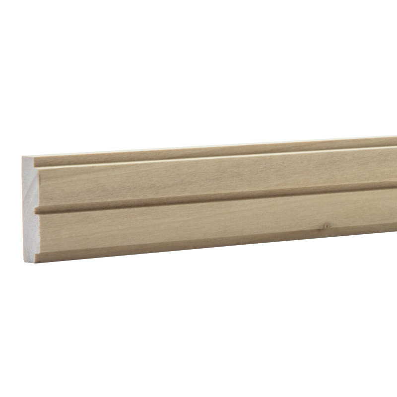 Ornamental Mouldings 4687 in. D x 3.5 in. W x 92 in. L Unfinished Poplar Wood Tova Casing Moulding