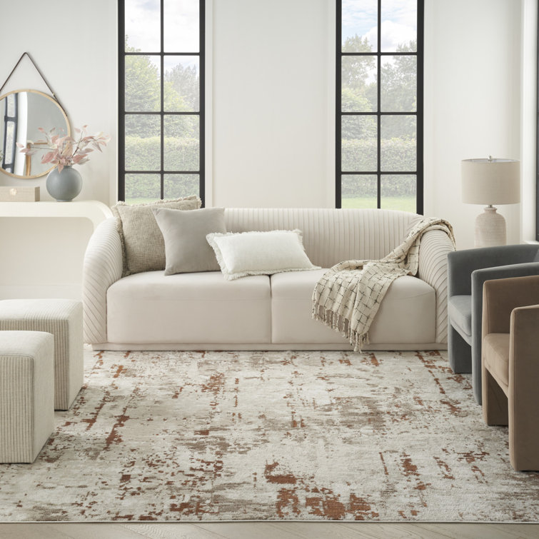 Bordas Machine Woven Abstract Area Rug