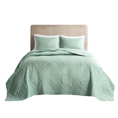 3 Piece Reversible Bedspread King/ King - , Charming Quilting, Machine Wash, 2 Shams Included, Oversized Exquisite Washable, Matching Shams, Stylish Design