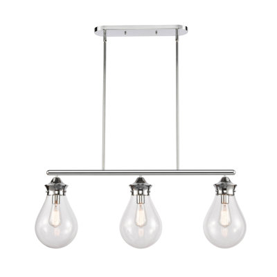 Luminaire sphère suspendu 3 lumières pour îlot de cuisine Hartell