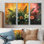 Fougère et couleurs tropicales Synergy I - art mural toile fougères - 3 panneaux