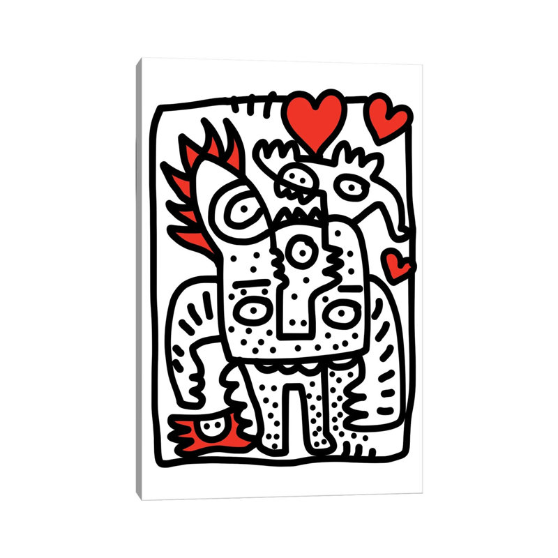 Spread Love And Graffi by Emmanuel Signorino - Wrapped Canvas Print, 20.32 cm H x 30.48 cm W