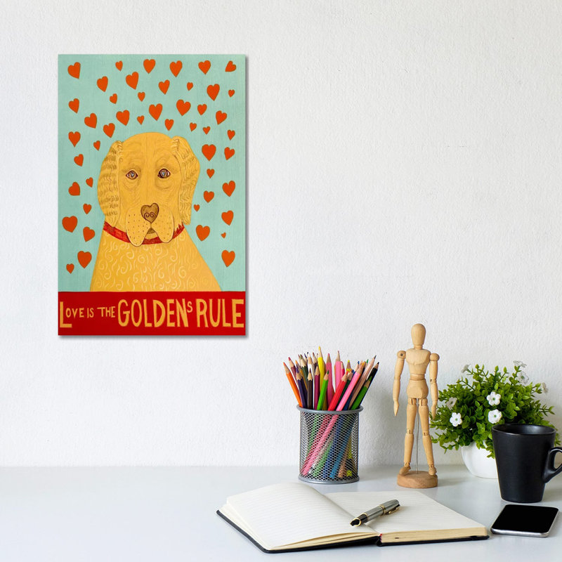 Golden Rule by Stephen Huneck - Wrapped Canvas Print, 20.32 cm H x 30.48 cm W