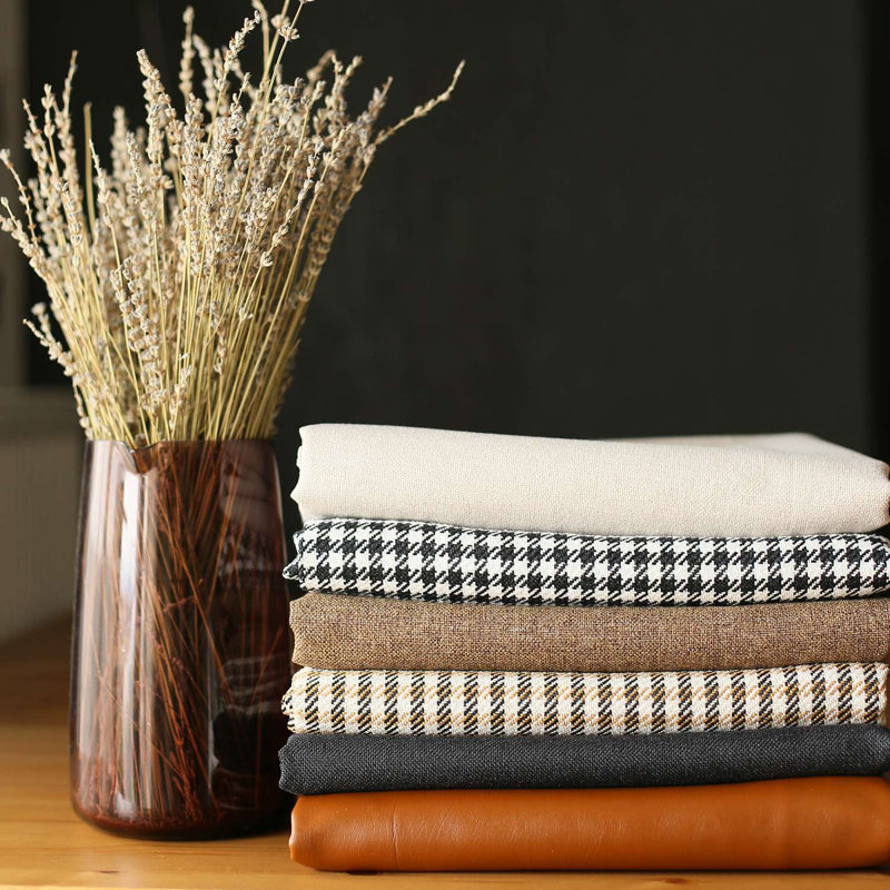Black and Brown Vegan Faux Leather Lumbar Pillow Covers Set of 4