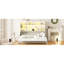 Armoire-lit double beige avec rangement pliable et conduit, pour un sommeil douillet et confortable