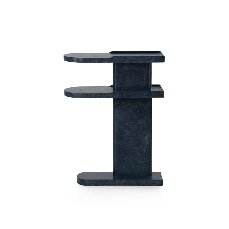 Casey Side Table, Azure Burl