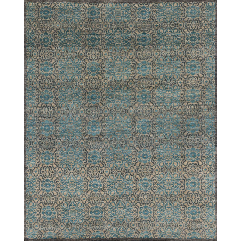 Hannah Handmade Wool Oriental Area Rug, Rectangle 7'9" x 9'9"