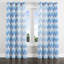 Rideaux obscurcissant Boho - Rideau à œillets à chevrons bleu et blanc Boho - 1 panneau-702930570-702930571