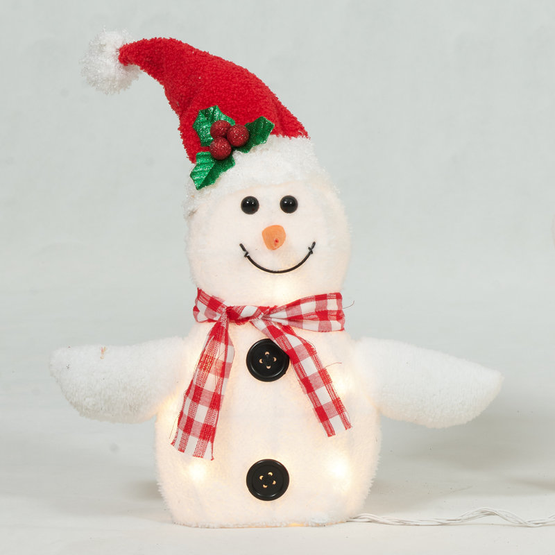 Plush Snowman Lighted Display