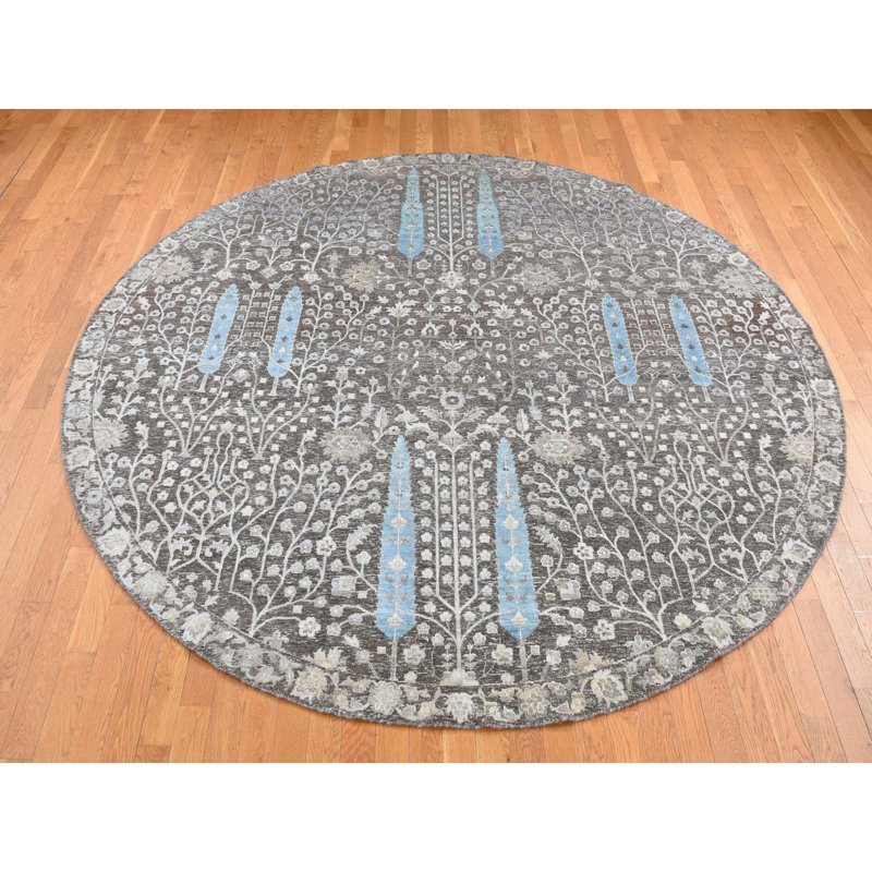 Zyeir One-of-a-Kind 10' X 10' New Age Round Silk Area Rug