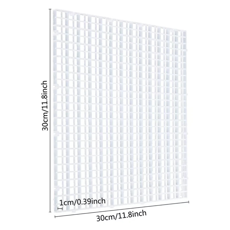 4 pièces Aquarium Divider Tray Egg Grid, Blanc