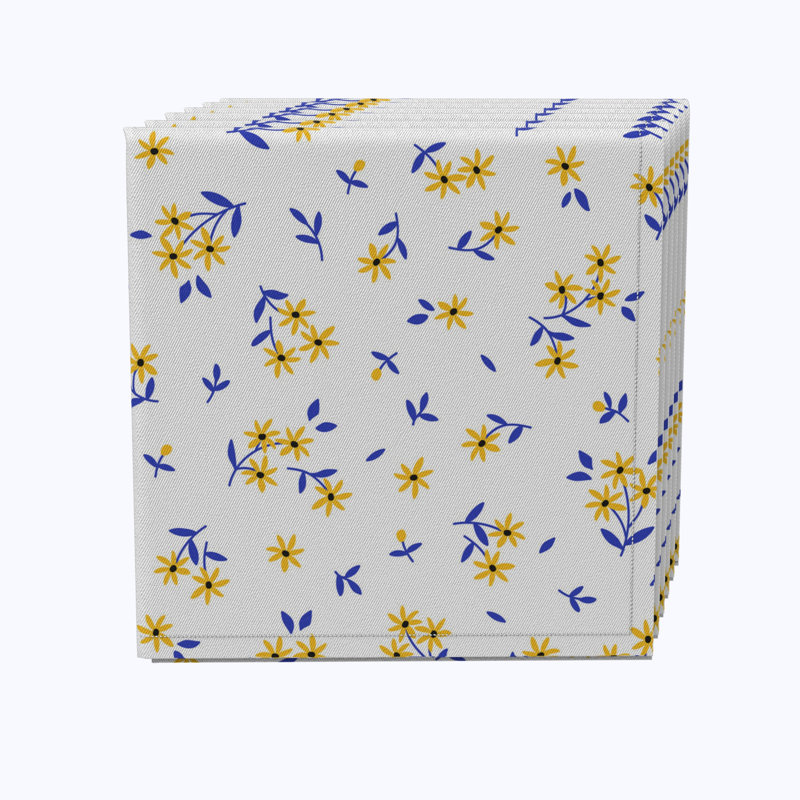 100% Cotton Floral Square Napkin