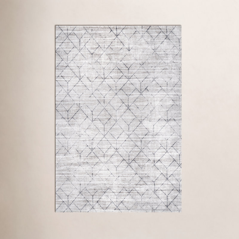 Florain Geometric Machine Washable Area Rug for Living Room Bedroom Dining Room Kitchen, Rectangle 5' x 8'