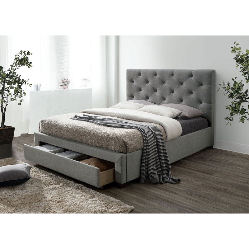 Twin Bed, Gray, Gray, Twin