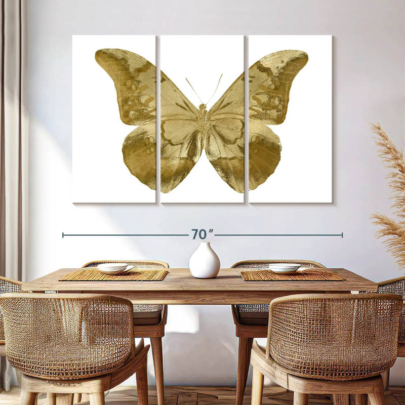 Brampt papillon doré III, H 42 po x l 65 po