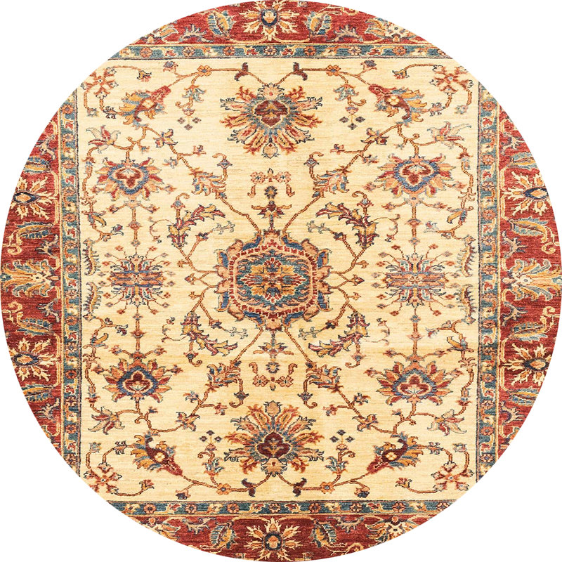 Tapis abstrait moderne 3382, Rond 5 pi