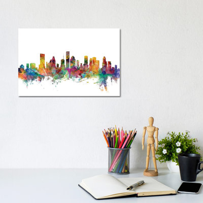 Houston, Texas Skyline by Michael Tompsett - Wrapped Canvas Gallery-Wrapped Canvas Giclée