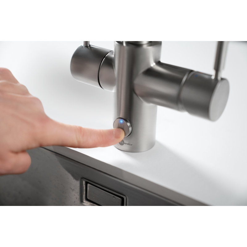 InSinkErator 4N1 Touch Chrome J Shape Instant Filtered Steaming Hot Water Tap