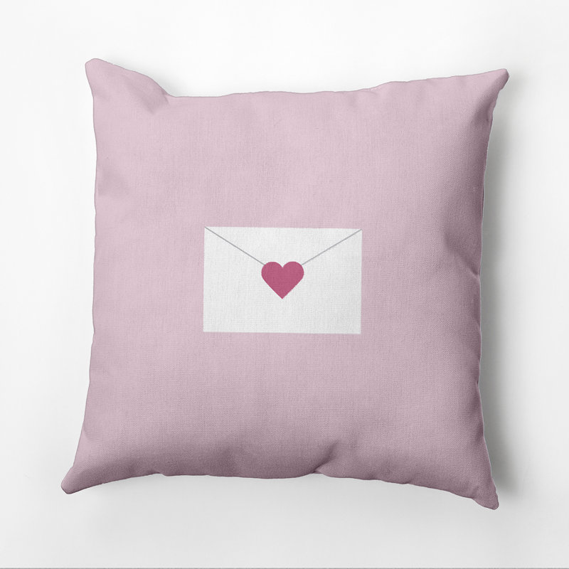 Valentine's Day Reversible Throw Pillow, Pale Pink, 20"x20"