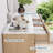 Modern Fluted 9 Drawer Dresser, 54" Wide Chest with Faux Marble Top, TV Stand, Living Room Hallway Wood Organizer-1796823497