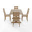 Table de salle à manger à tréteaux avec chaises en bois massif Heymann-1107563549-1201159106