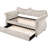 Beige Upholstered Twin Daybed with Trundle