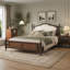 Base de lit tapissier en bois massif-1182776817