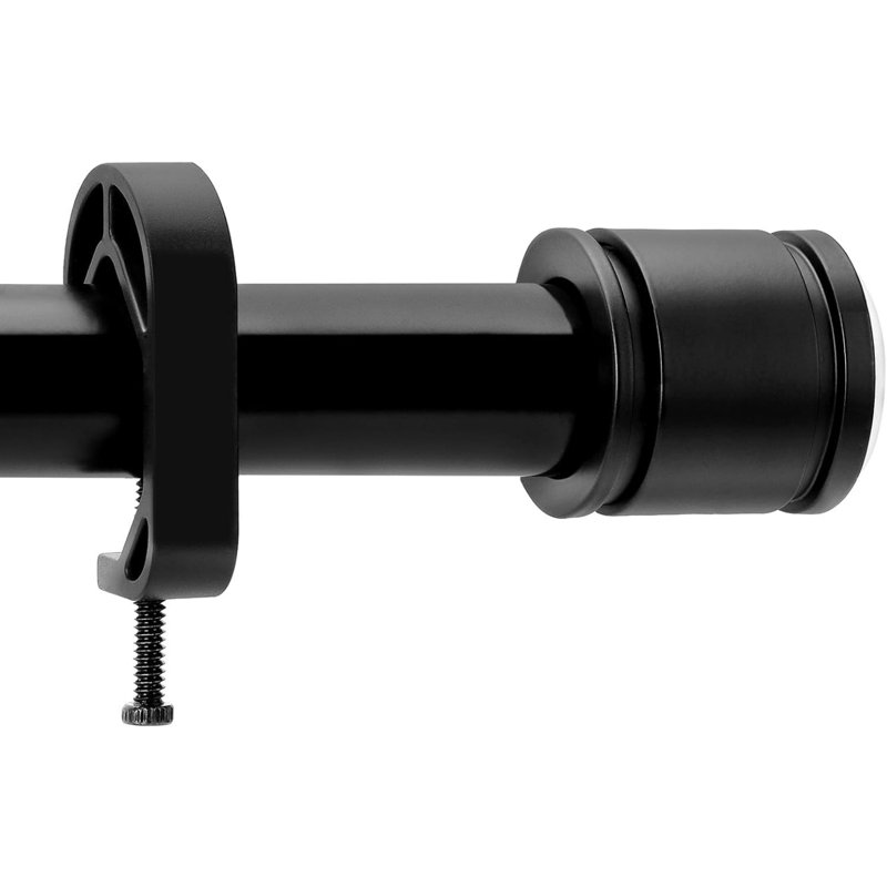 Tringle de rideau de douche, tringle de tension de 24 à 72 pouces, antirouille, sans perçage, facile à installer, 1 pouce de diamètre (noir)