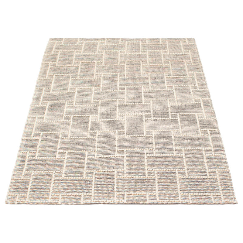 Tapis gris nouvel âge en laine 5 pi x 7 pi 9 po Iagulli