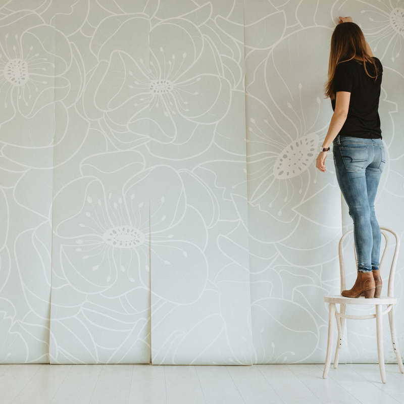 Floral Wallpaper, Non-Pasted