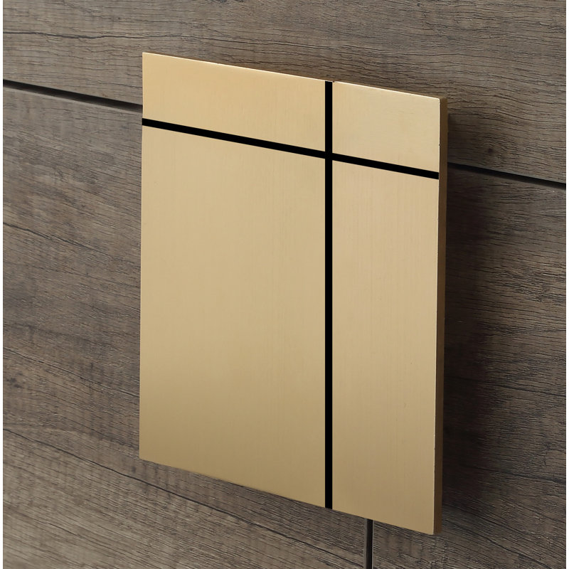 Ensemble de meuble-lavabo simple 60 po Maisie, Laiton satiné, Gris ombré
