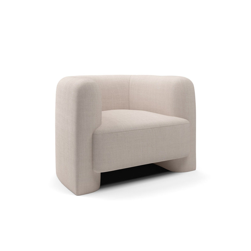 Fauteuil l 35 po, Mélange de polyester ivoire