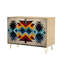 Buffet Buffet avec rangement Navajo géométrique sans soudure Native American Southwest imprimé avec 2 portes pour le salon et la cuisine