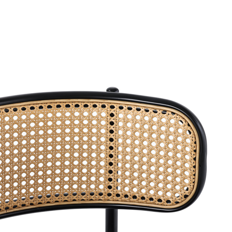 Velvet Upholstered Side Chair in Black