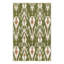 Rug & Kilim’S Contemporary Dhurrie Rug In Green With White & Pink Ikats Patterns